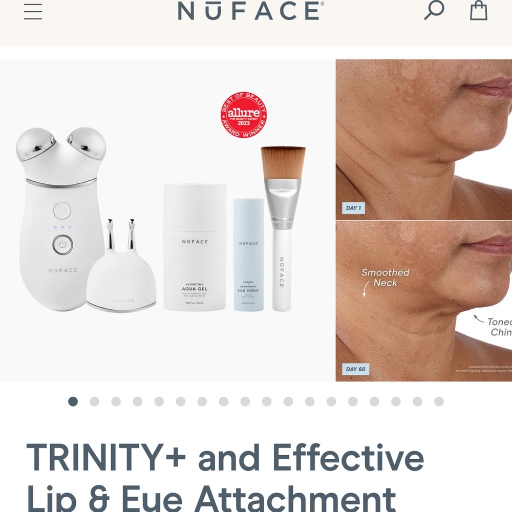 NuFace Trinity+ with lip and eye attachment